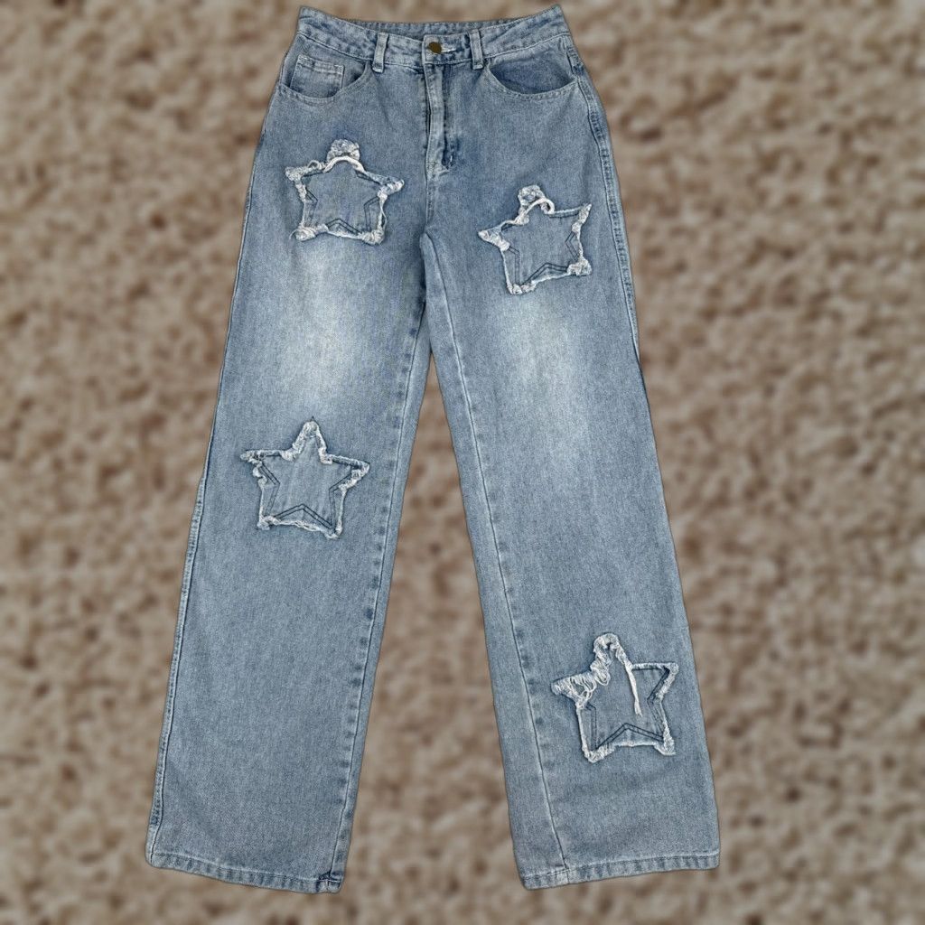 Vintage Vintage Unbranded Women’s Wide-Leg Jeans 26 Blue Denim High Rise Cotton Spandex Fall Summer Spring Winter Size 26" / US 2 / IT 38 - 1 Thumbnail