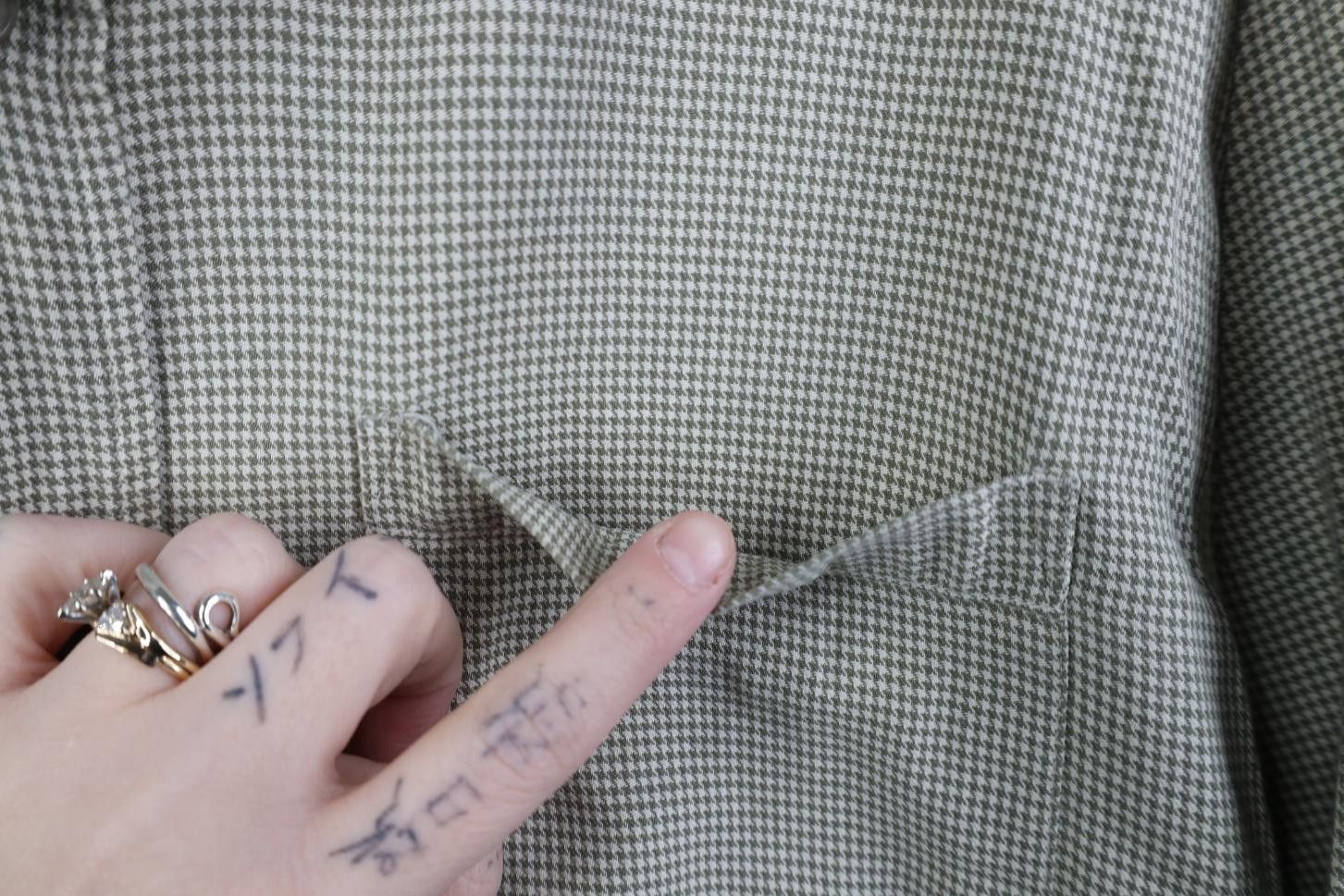 L.L. Bean Vintage 90s LL Bean Houndstooth Collared Button Down Shirt Size US XL / EU 56 / 4 - 4 Thumbnail