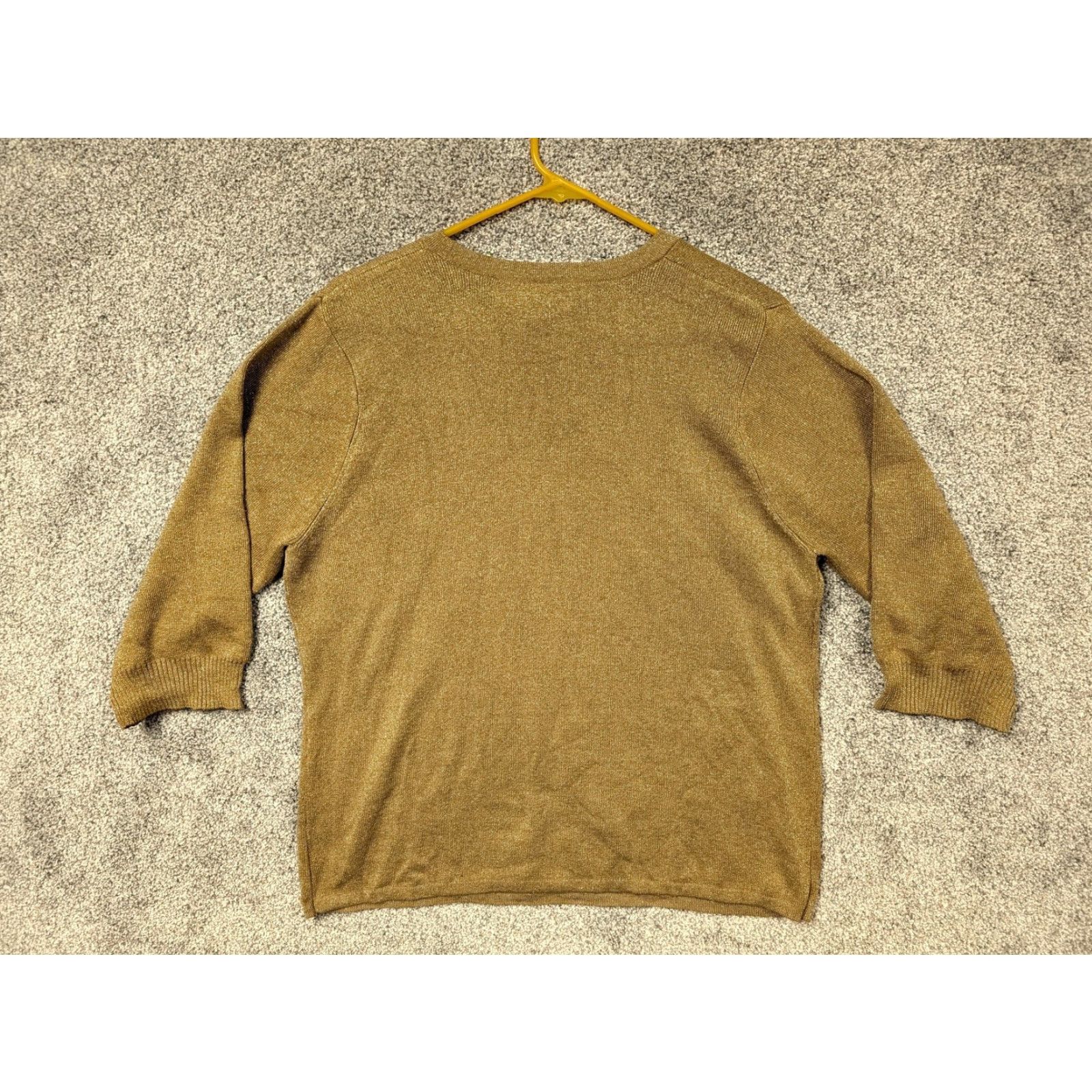 Vintage Joseph A Sweater Women 1X Gold Silk Lurex Office Chic Party New Years Holiday Timeless Christmas Classic Retro Womens Size XL / US 12-14 / IT 48-50 - 7 Thumbnail