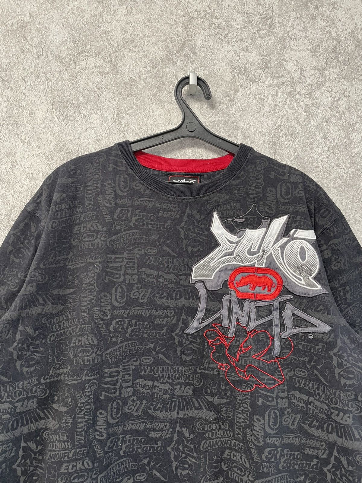 Ecko Unltd. Vintage Ecko Unltd Embroidered Logo Allover Print T-Shirt Size US L / EU 52-54 / 3 - 2 Thumbnail