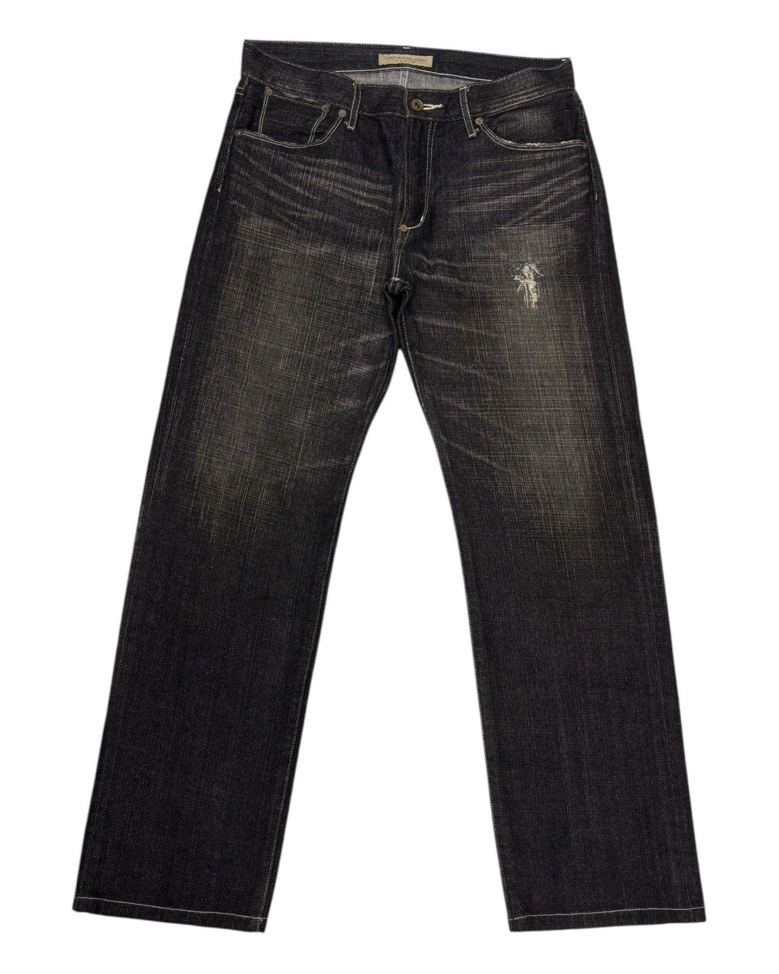 Undercover × Uniqlo Vintage Uniqlo Japan Black Undercover Style Baggy Denim Jean Size US 32 / EU 48 - 8 Thumbnail
