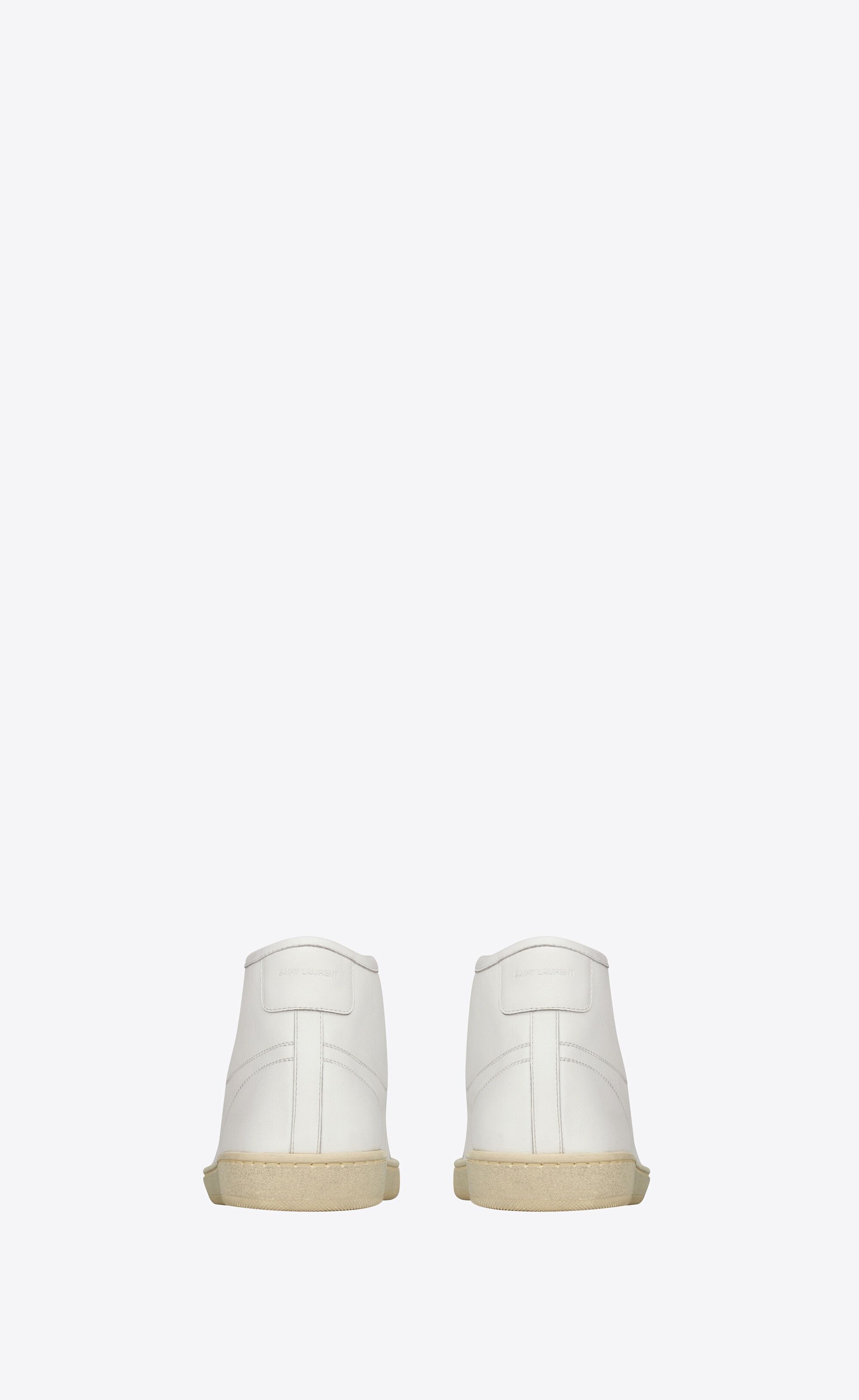 Saint Laurent Paris o1bcso1str0125 Court Classic Sl/39 Mid Top Sneaker in Ivory Size US 9 / EU 42 - 3 Thumbnail