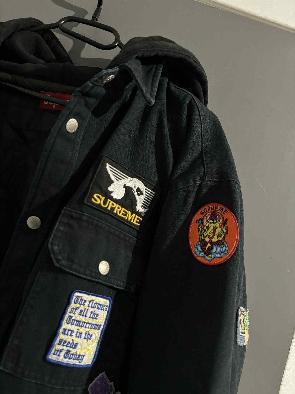 Supreme Supreme Patches Hooded Zip Up Shirt Size US L / EU 52-54 / 3 - 12 Thumbnail