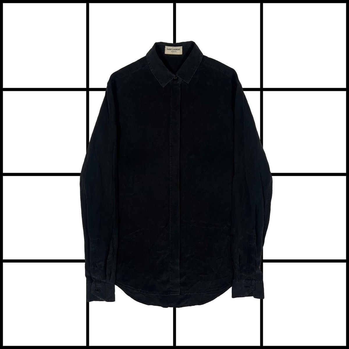 Saint Laurent Paris |[ FW17 Saint Laurent Crepe Silk Button Up Shirt ]| Size US S / EU 44-46 / 1 - 1 Thumbnail
