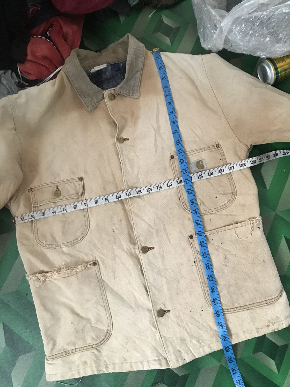 Carhartt × Vintage 80s Carhartt Distress Jacket Nice design Size US L / EU 52-54 / 3 - 17 Thumbnail