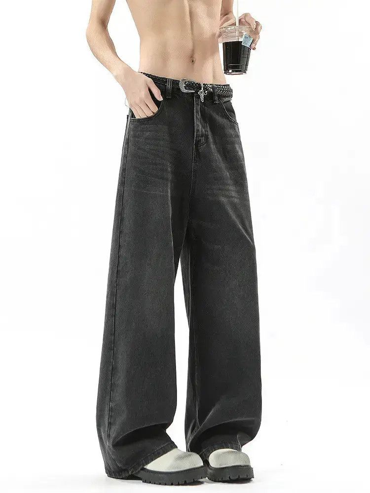 Japanese Brand Retro loose straight leg wide leg jeans Size US 32 / EU 48 - 1 Thumbnail