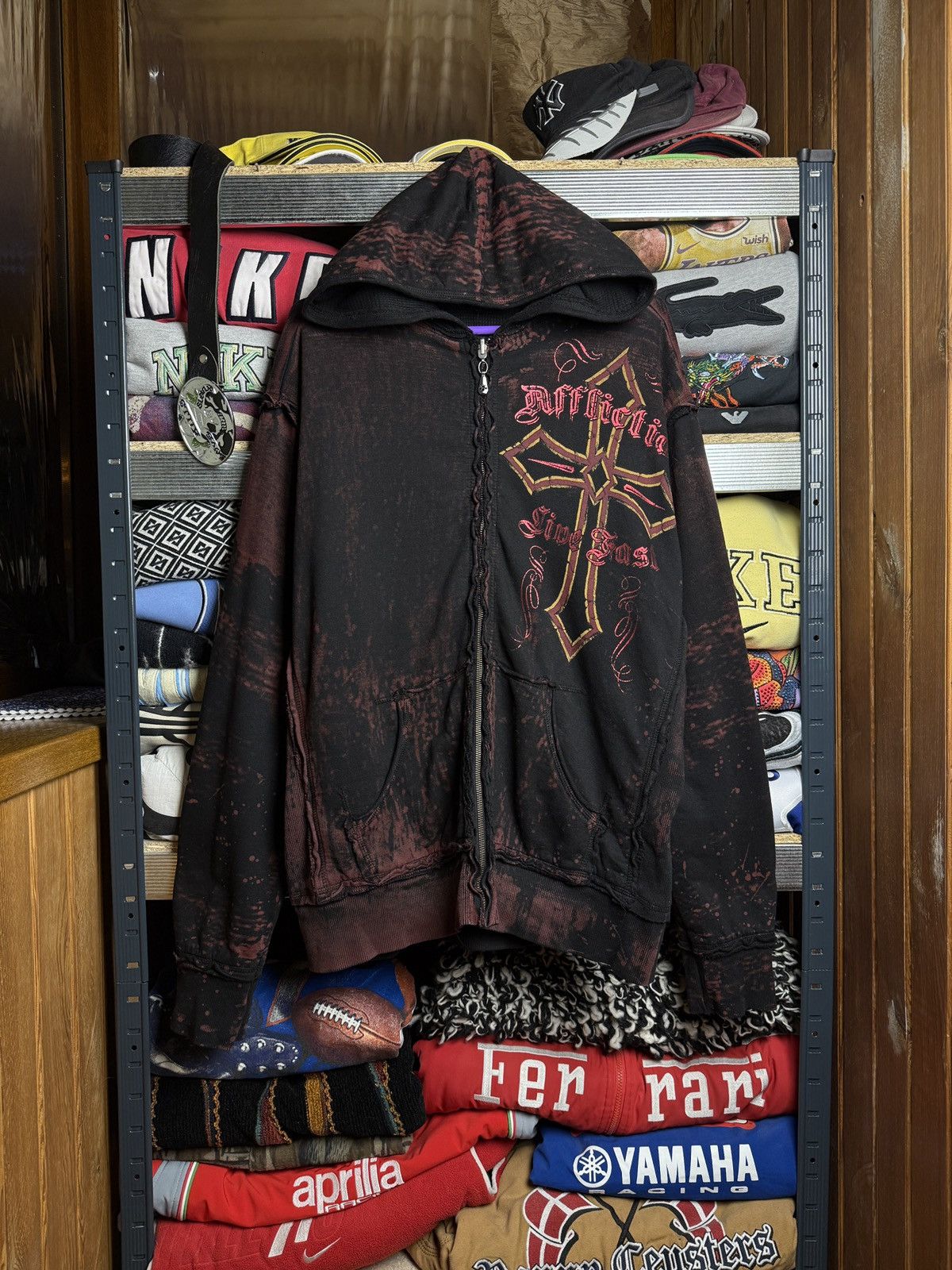 Affliction Y2K Affliction Reversible Hooded 00s Zip Jacket Grunge Opium Size US M / EU 48-50 / 2 - 2 Thumbnail
