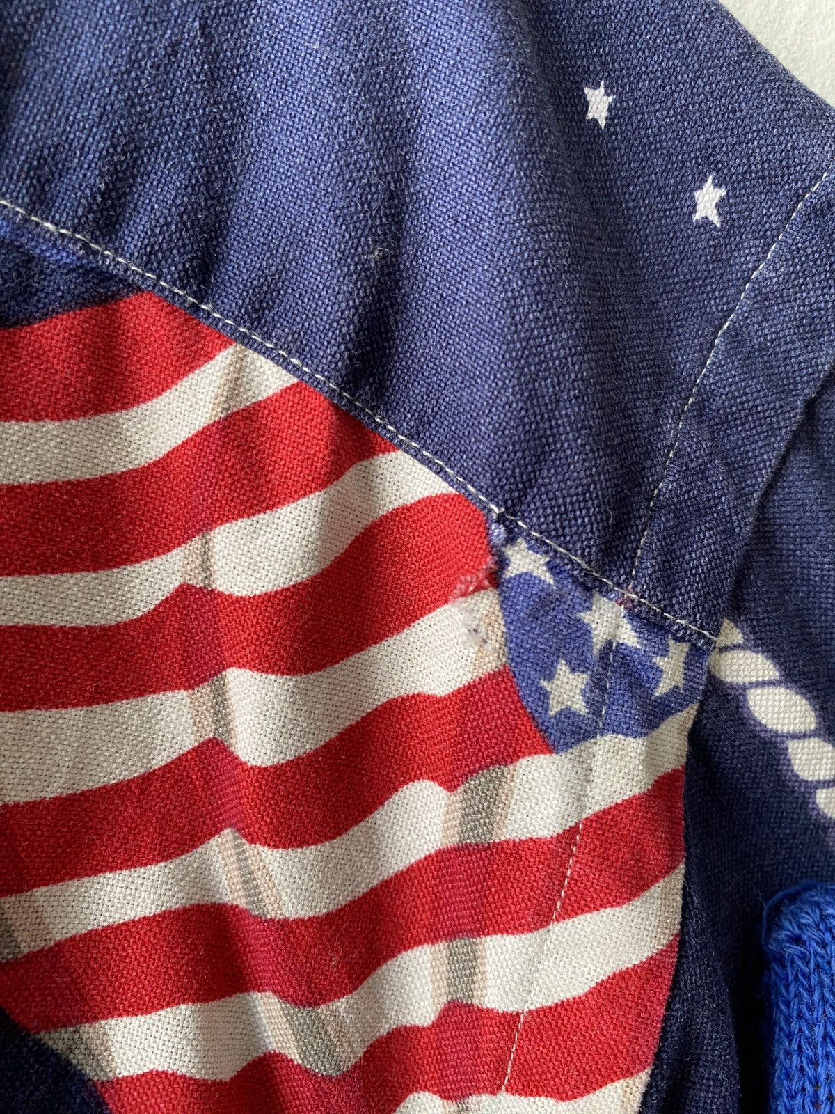 Polo Ralph Lauren × Ralph Lauren × Vintage Vintage Ralph Lauren American Flag Fullprint Button Up Shirt Size US XXL / EU 58 / 5 - 12 Thumbnail
