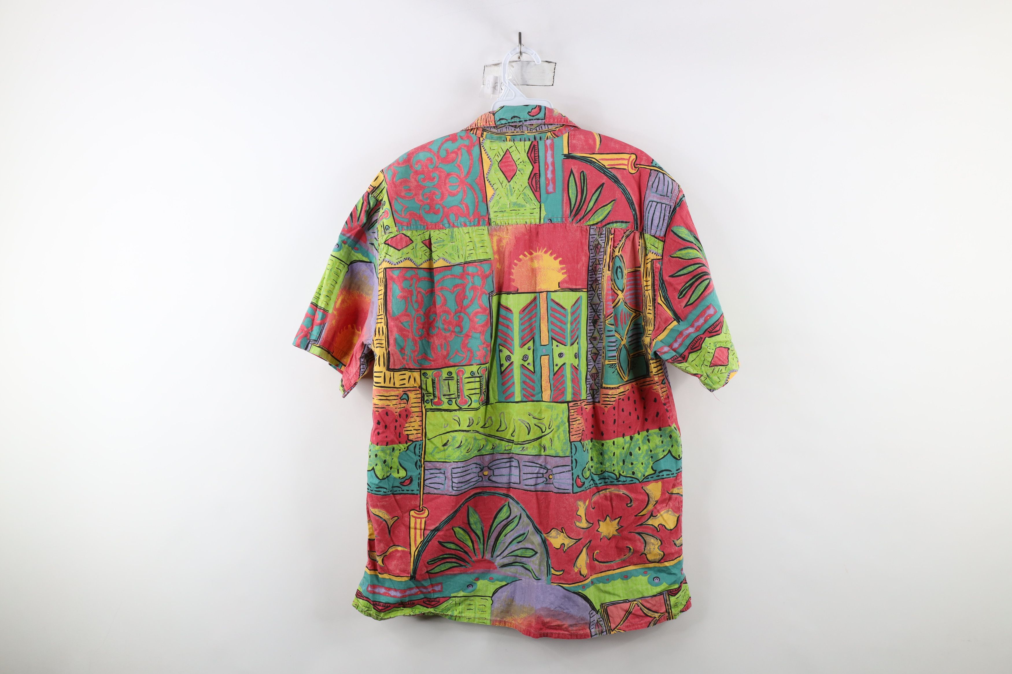 Vintage Vintage 90s Streetwear Rainbow Abstract Collared Shirt Size US M / EU 48-50 / 2 - 7 Thumbnail