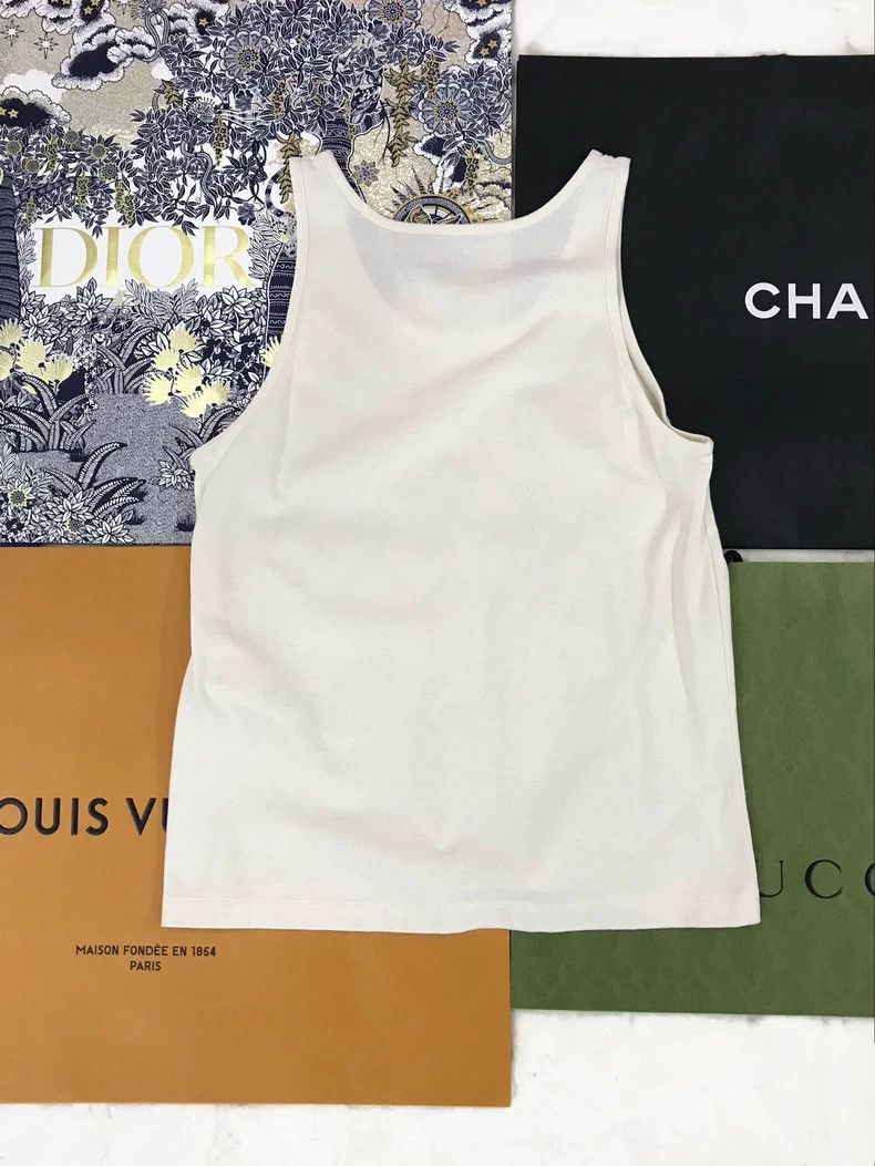 Louis Vuitton Louis Vuitton White Laser Gradient Flower Sleeveless Vest Size US L / EU 52-54 / 3 - 2 Thumbnail