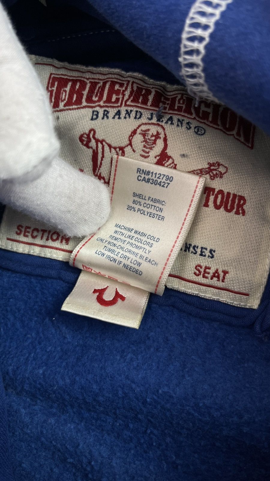 True Religion Vintage Rare True Religion USA Flag Printed Hoodie Size US S / EU 44-46 / 1 - 7 Thumbnail