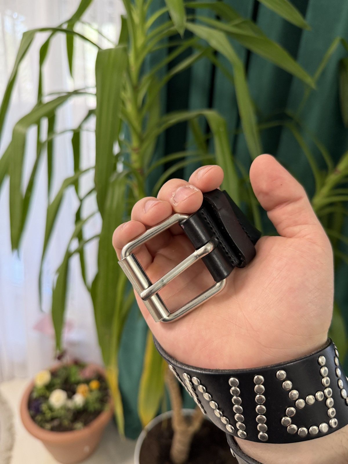 Japanese Brand 00’s NUMBER STYLE JAPAN LEATHER RARE Y2K BELT VINTAGE Size ONE SIZE - 4 Thumbnail