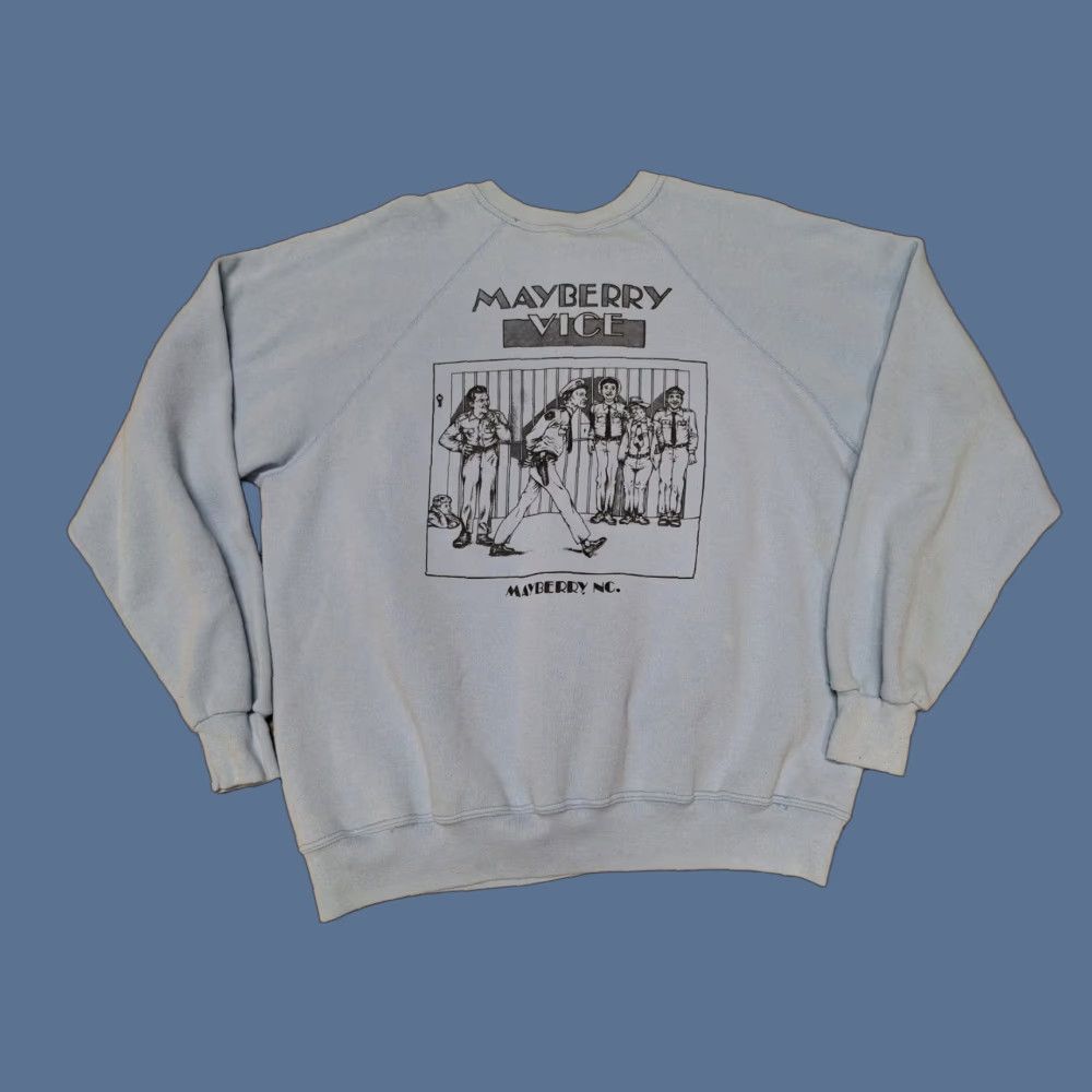 Tultex VINTAGE Floyd 80s TV Movie Sweatshirt Tultex Navy Blue Long Sleeve Pullover Crew Neck Graphic Print Mens XL fits smaller USA 90s Theme Size US L / EU 52-54 / 3 - 1 Thumbnail