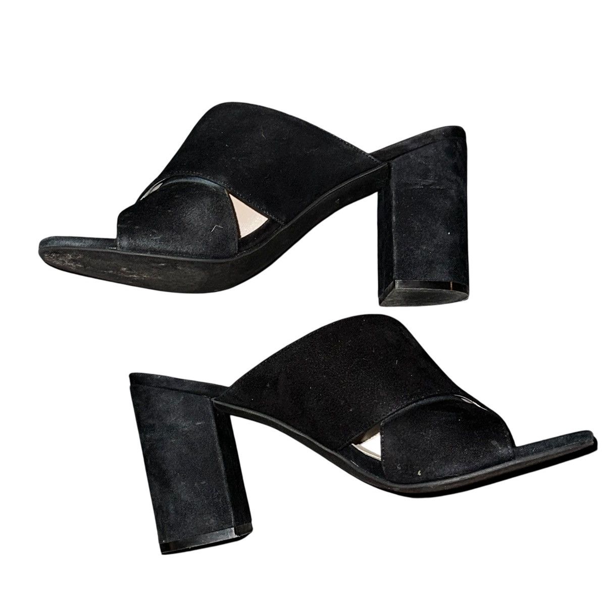 Cole Haan Cole Haan suede criss cross block heel open mule sandal Size US 8.5 / IT 38.5 - 4 Thumbnail