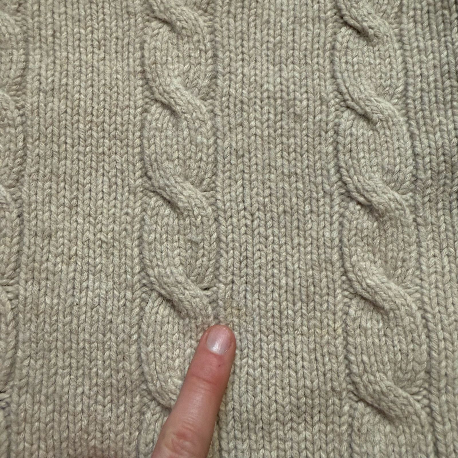 Abercrombie & Fitch Abercrombie & Fitch Lambswool Cable Knit Sweater Muscle Fit Size US XL / EU 56 / 4 - 7 Thumbnail