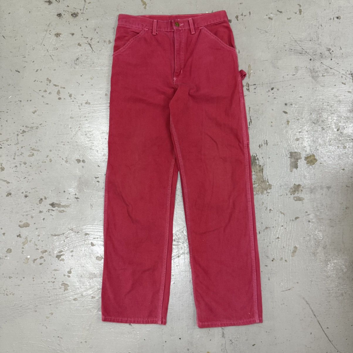 Carhartt Rare Design Vintage Brand Carhartt Carpenter Pants 1990s Red Size US 31 - 4 Thumbnail