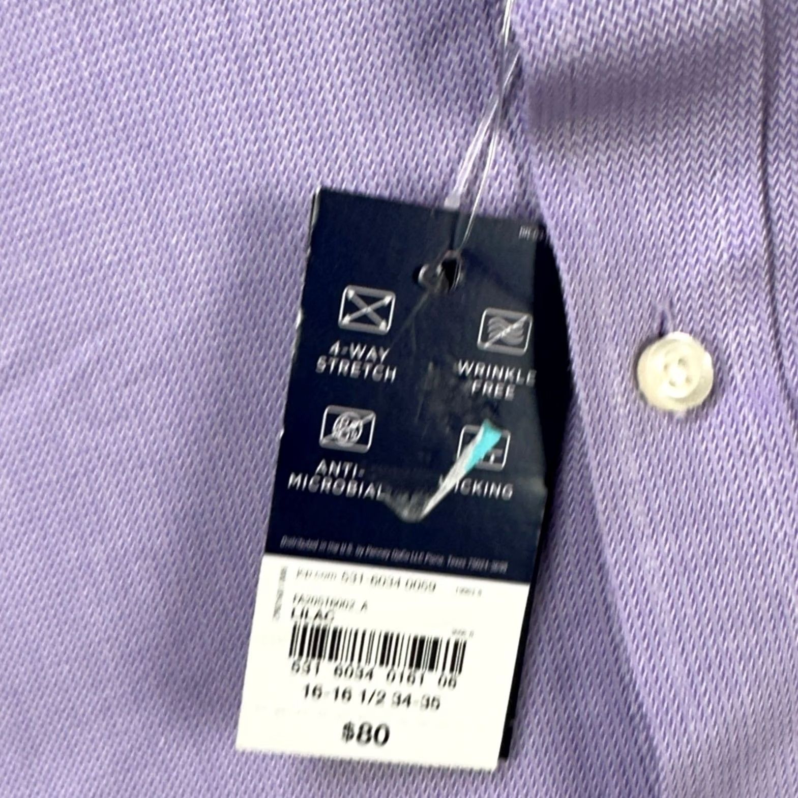 Stafford Stafford Shirt Dress Mens 16-16.5 Large Purple Premium Stretch Regular Fit Shirt Dress Mens 16-16.5 Large Purple Premium Stretch Regular Fit NEW Size 42R - 6 Thumbnail