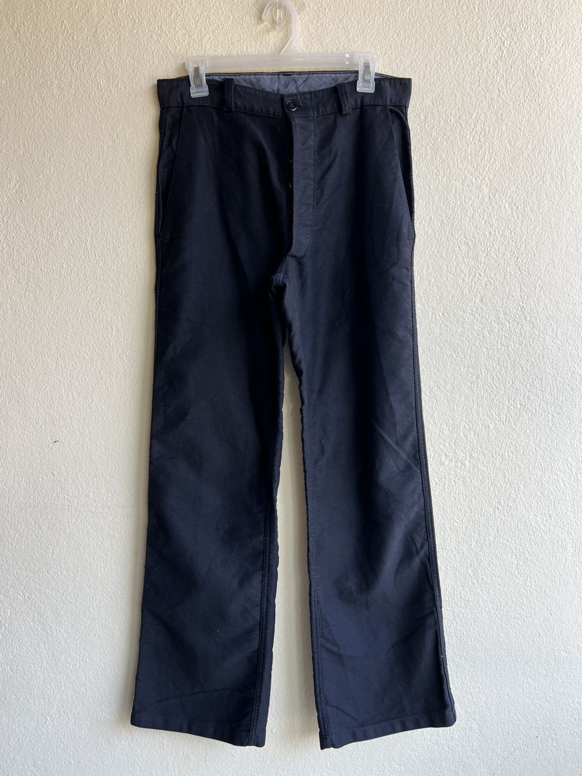 Danton × Vintage Vintage Danton France Moleskin Cotton Wide Leg Work Pant Size US 31 - 2 Thumbnail