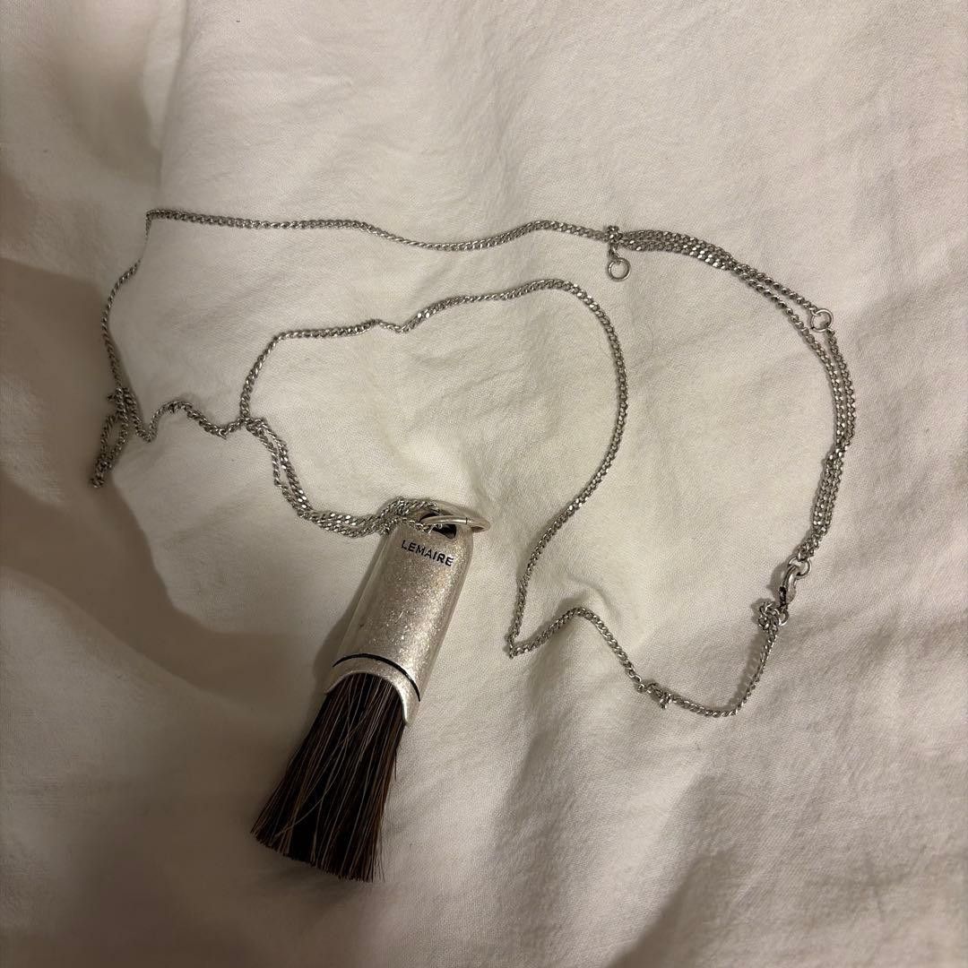 LEMAIRE Brush Motif Necklace Silver One Size