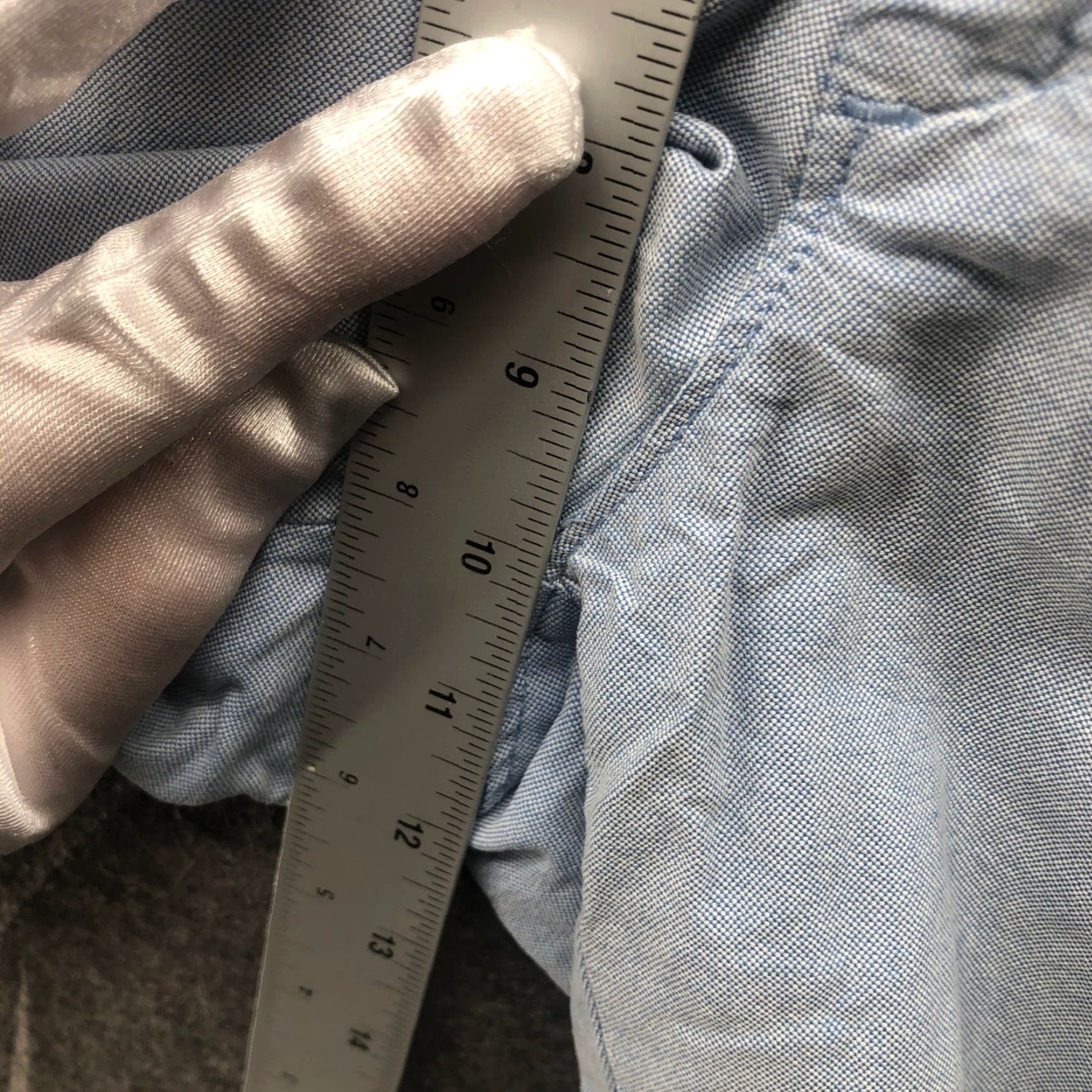J.Crew J. Crew Chino Shorts Mens 32 Light Blue Cotton Flat Front 10.5" Lightweight Flat Front Pocket Back Button-Through Size US 32 / EU 48 - 7 Thumbnail