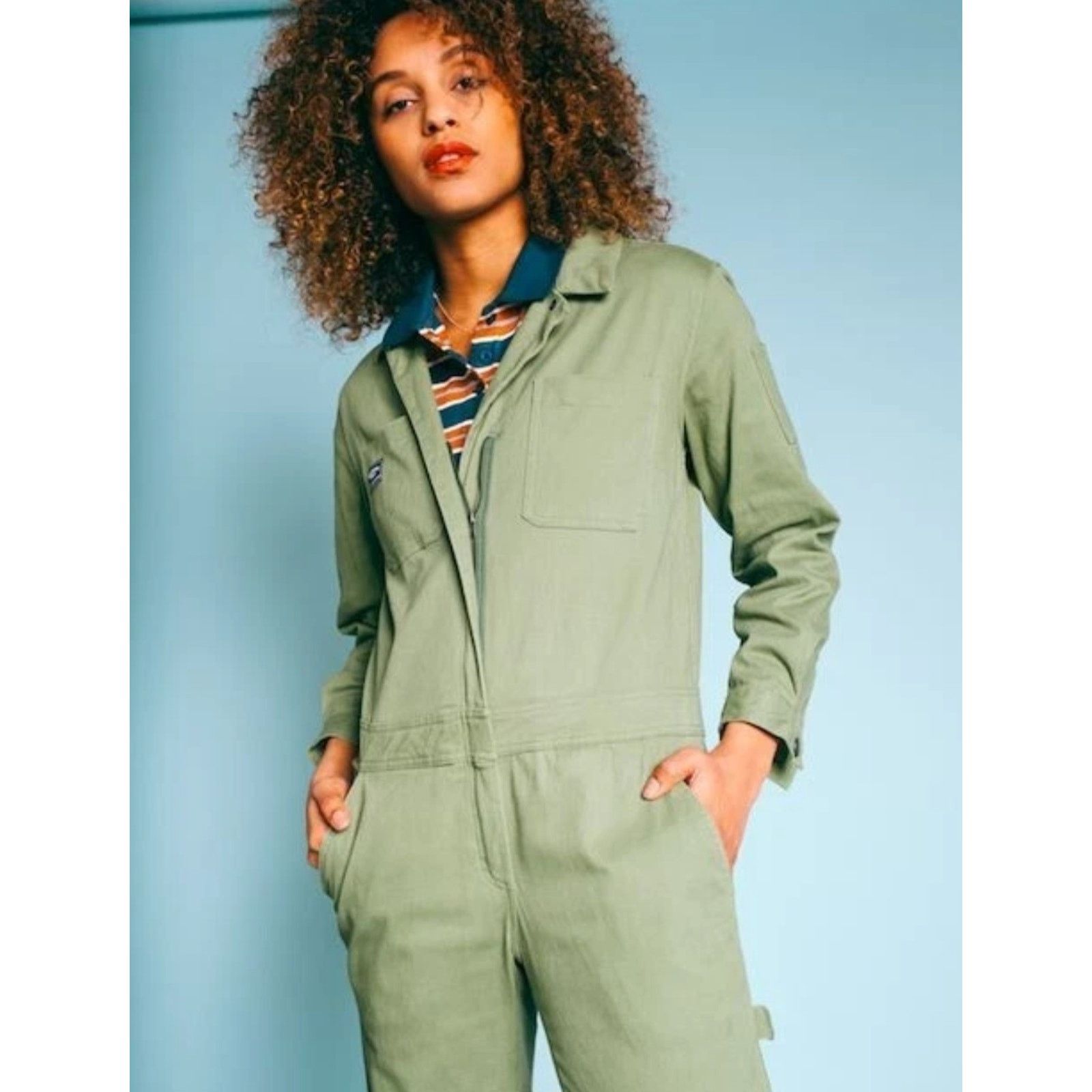 Wildfang Wildfang The Essential Brushed Coverall Cotton Stitches L Size 27" / US 4 / IT 40 - 6 Thumbnail