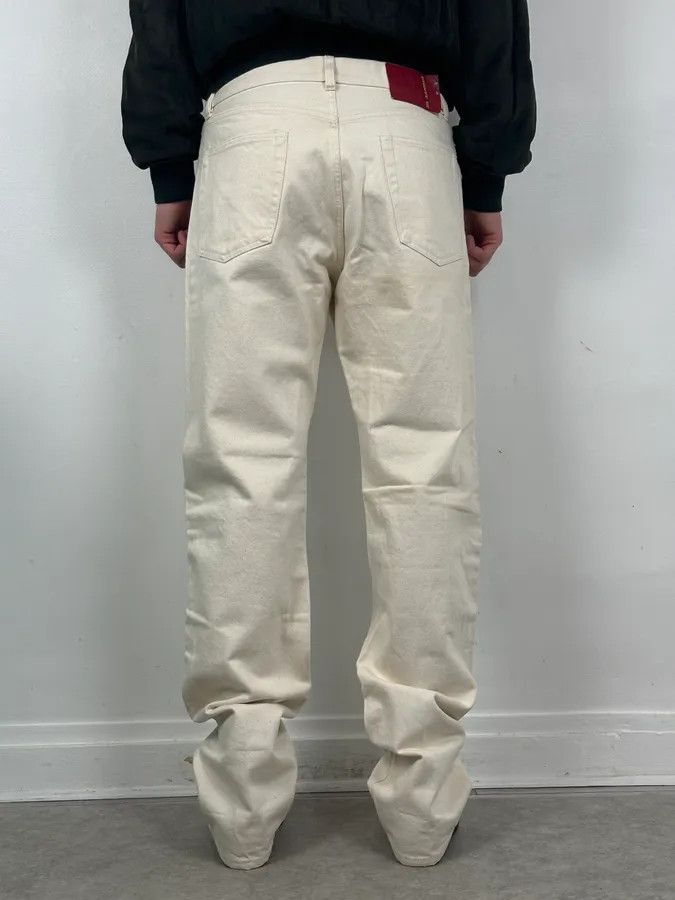 Jil Sander 2010s Jil Sander Creamy Beige Straight Denim Jeans Size US 34 / EU 50 - 4 Thumbnail