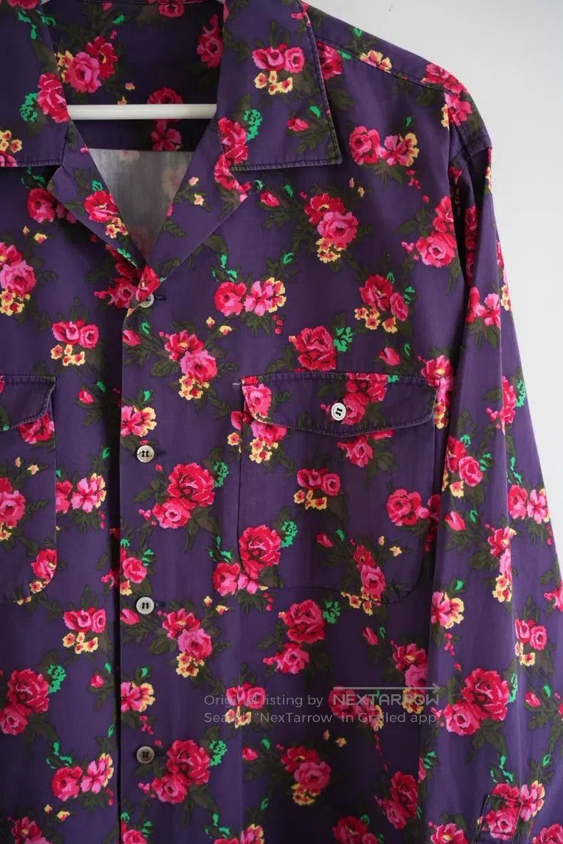 Yohji Yamamoto Yohji Yamamoto size os 90s Rose Full Print Floral Shirt Size US M / EU 48-50 / 2 - 5 Thumbnail