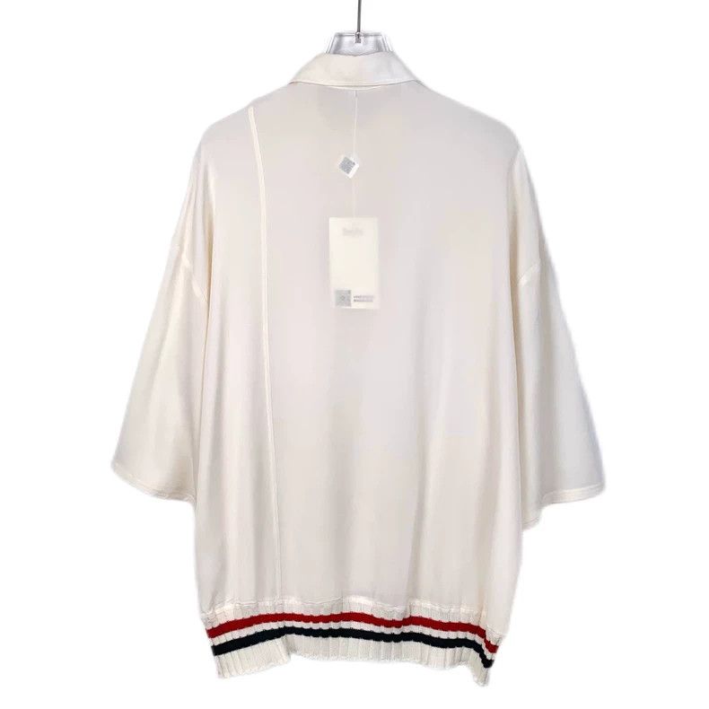 Loewe Loewe size 32 Muted beige logo embroidered silk short sleev Size M / US 6-8 / IT 42-44 - 2 Thumbnail