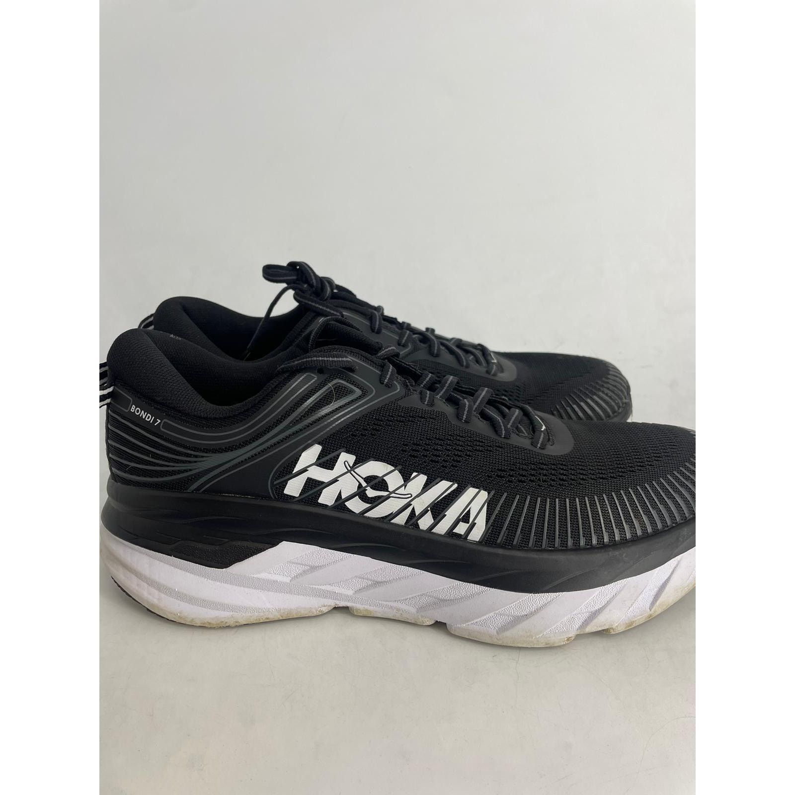 Brooks HOKA WOMENS BONDI 7 BLACK/WHITE RUNNING SHOES Size 10 Size US 10 / IT 40 - 1 Thumbnail