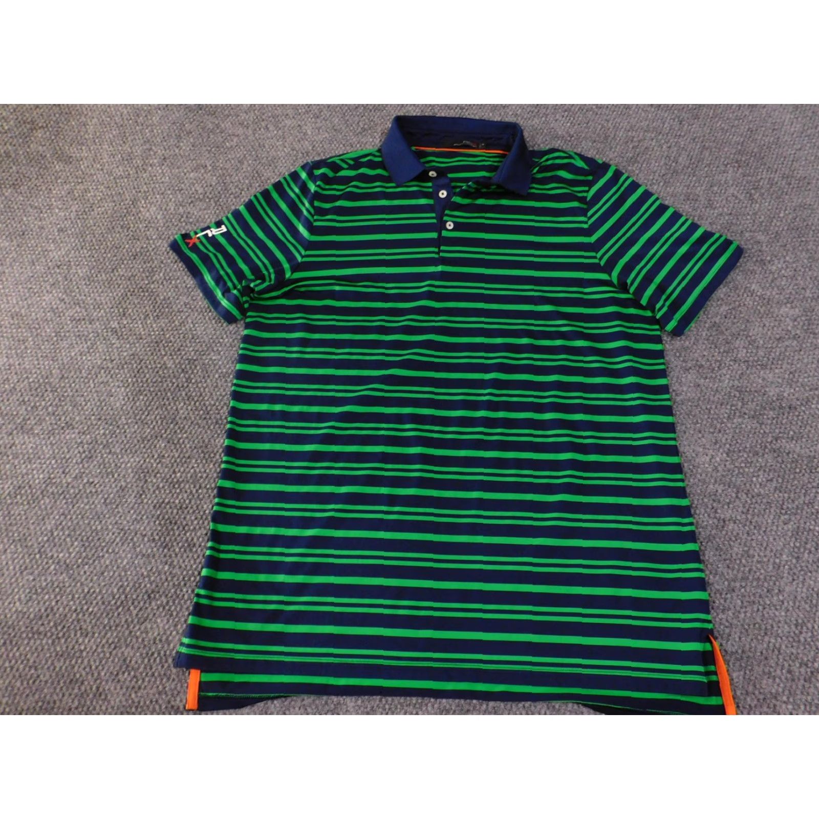 Ralph Lauren VINTAGE? No — RLX Ralph Lauren Polo Shirt Mens XS Blue Striped Golf Short Sleeve Polo Shirt Size US L / EU 52-54 / 3 - 2 Thumbnail