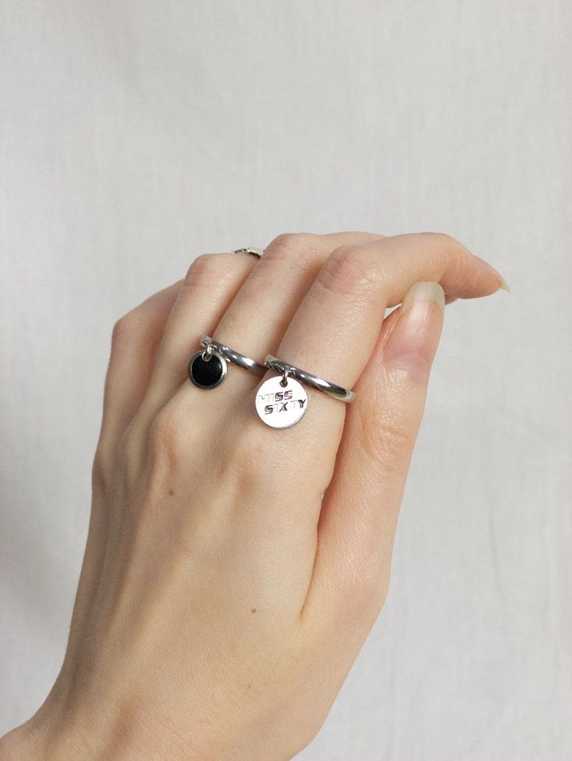 Miss Sixty Set of Miss 60 stainless steel rings y2k 2000s vintage Size ONE SIZE - 7 Thumbnail