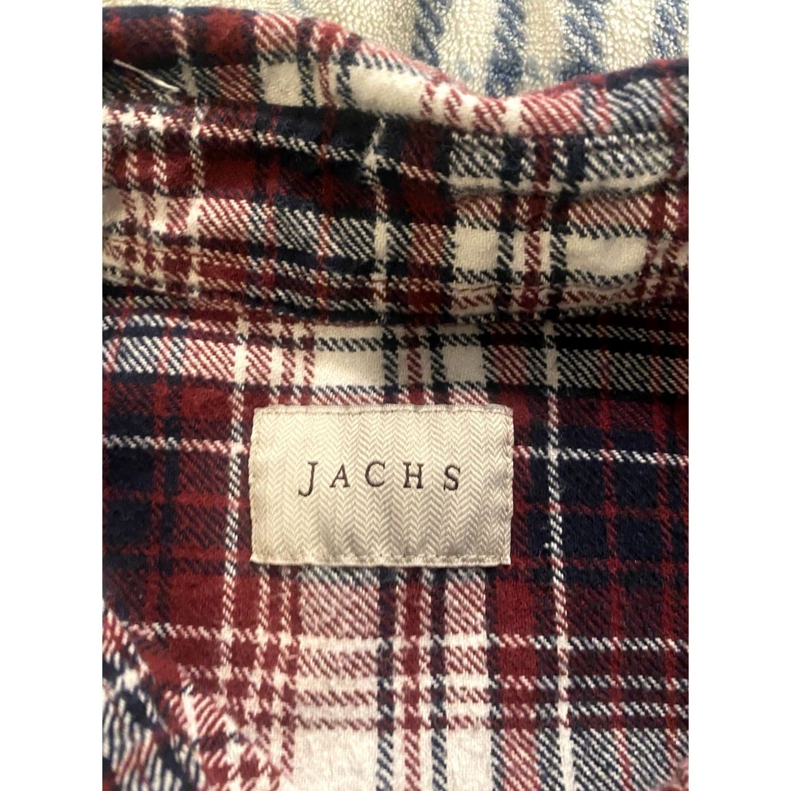 Vintage JACHS Heavyweight Flannel Shirt Red Plaid Button-Up XL Men’s Long Sleeve Casual Workwear Pocket Regular Fit Size US XL / EU 56 / 4 - 3 Thumbnail