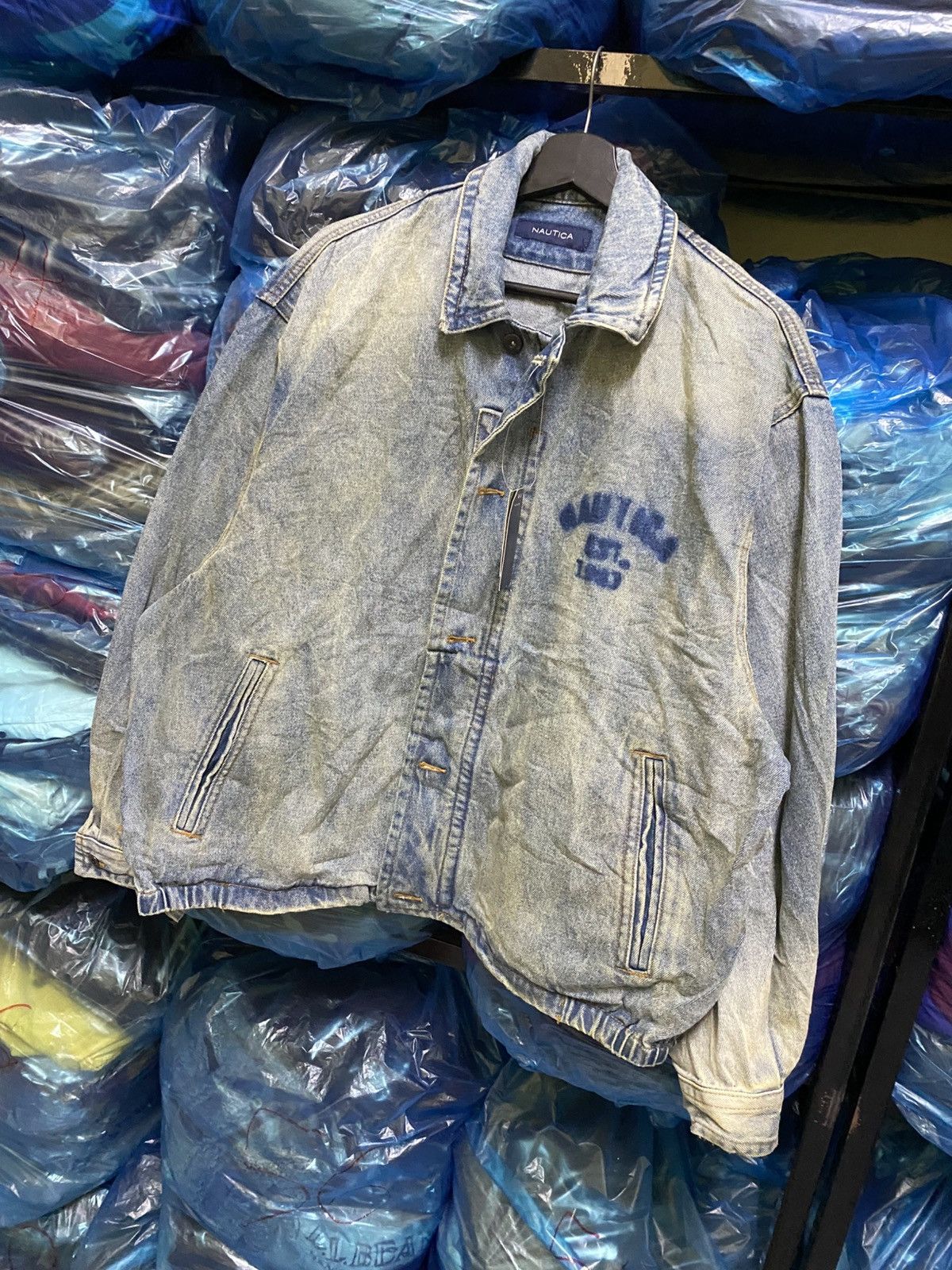 Nautica Nautica x Freak’s Store Vintage 90s Washed Blue Denim Jacket Size US L / EU 52-54 / 3 - 4 Thumbnail