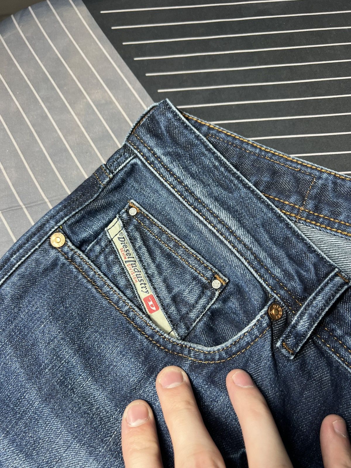 Diesel 🔥 Diesel Larkee Jeans W34 Regular Straight Fit Vintage Denim Size US 34 / EU 50 - 12 Thumbnail