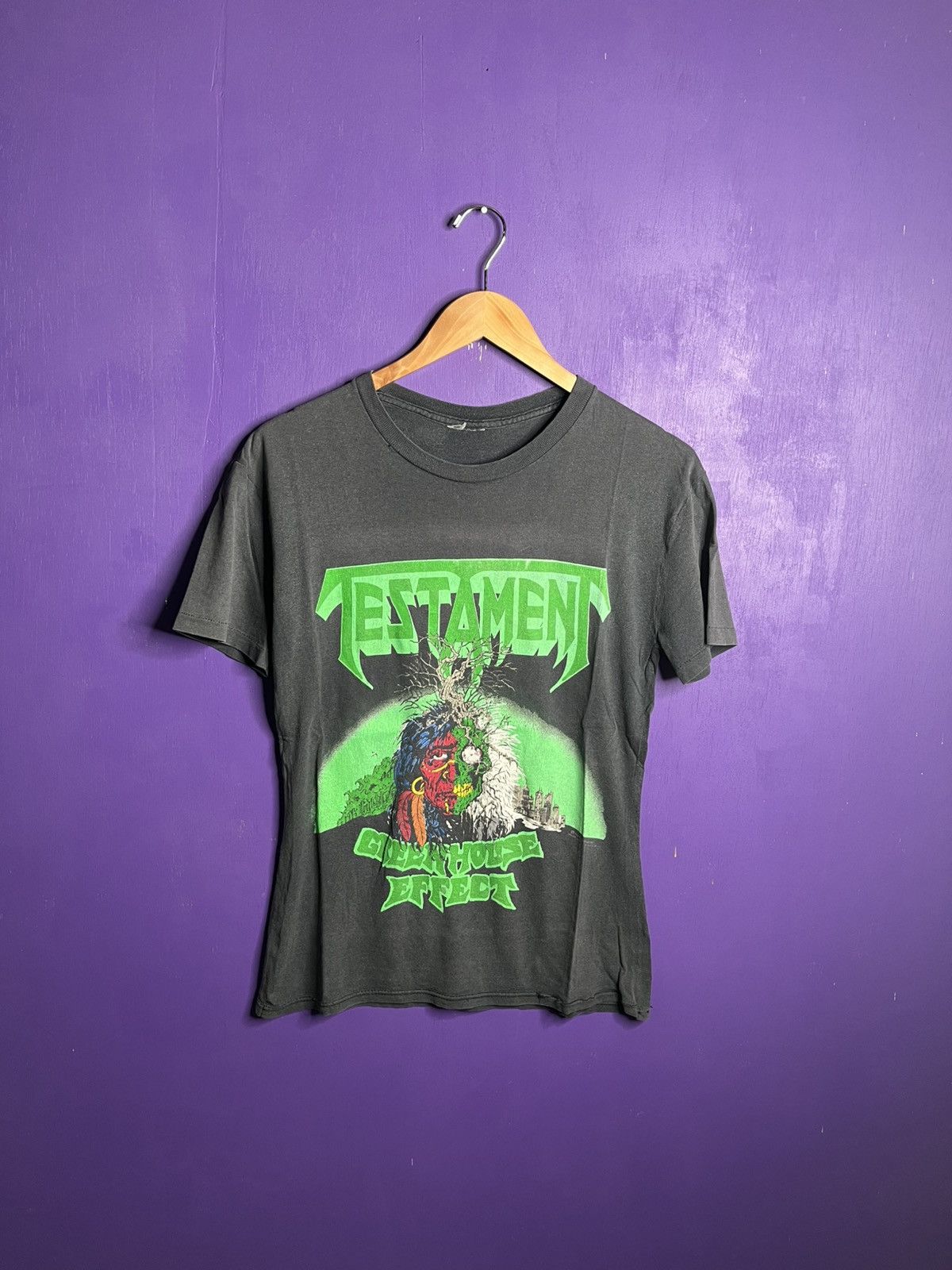 Band Tees × Vintage Vintage 1989 Testament green house effect tour tee Size US S / EU 44-46 / 1 - 1 Thumbnail