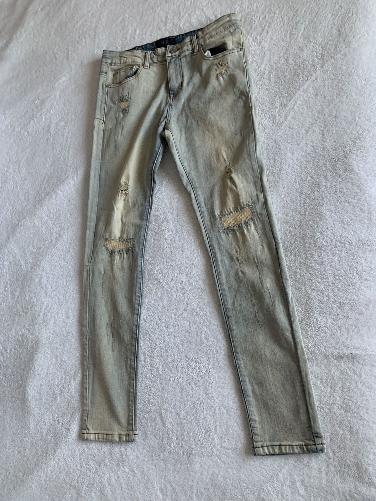 image of Thrt Denim Ripped Jeans in Blue, Men's (Size 34)