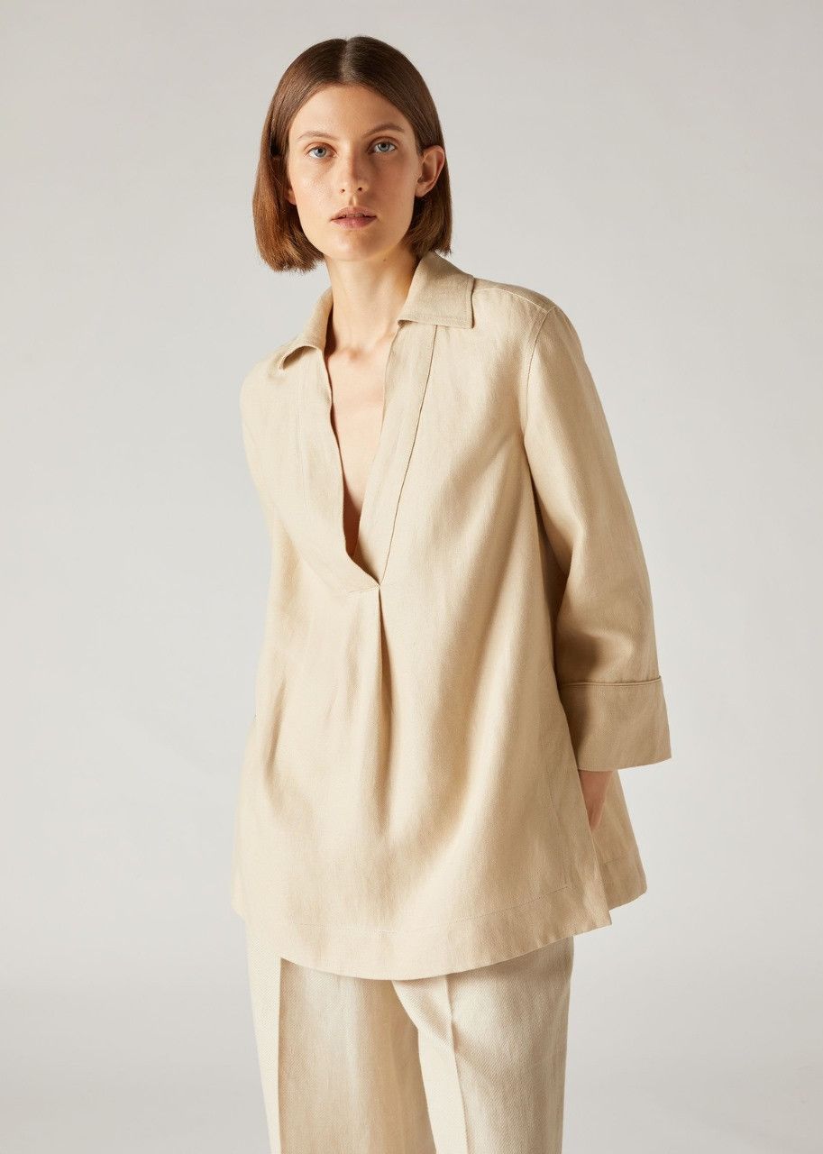 Loro Piana o1srvl11e0524 Shirt in Calfskin Size M / US 6-8 / IT 42-44 - 2 Thumbnail