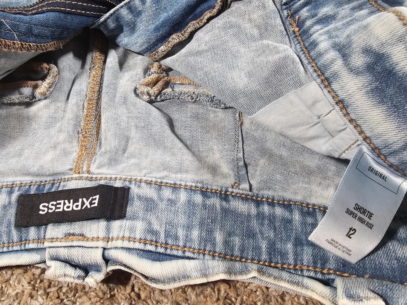 Express Express Shorts Shortie Super High Rise Belt Pockets 12 Cuffs Size 34" / US 12 / IT 48 - 5 Thumbnail