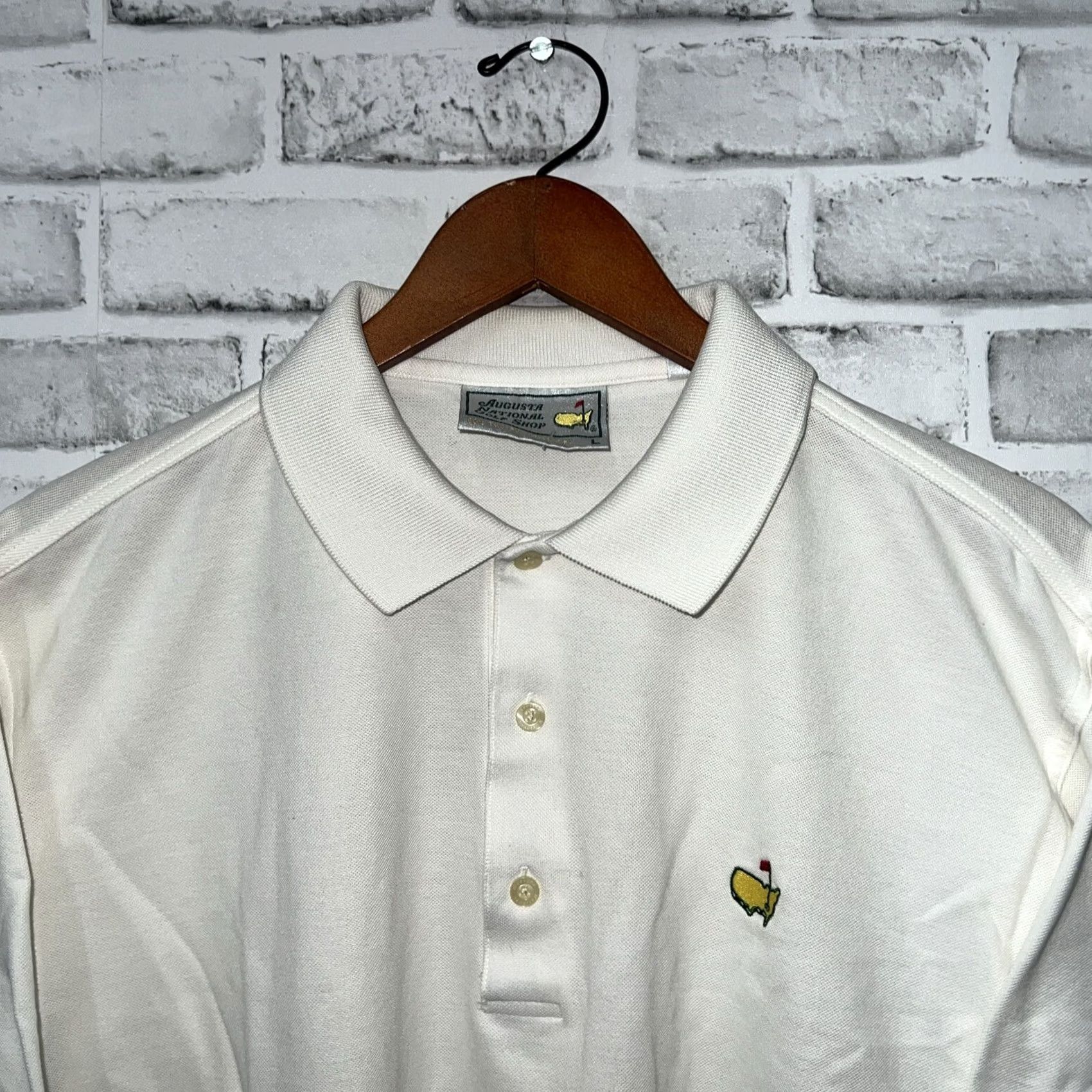 Vintage MASTERS Augusta National Golf Shop White Polo Shirt Mens Size L Size US L / EU 52-54 / 3 - 2 Thumbnail
