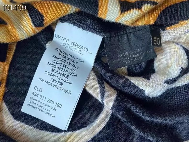 Versace Versace Black gold baroque wool sweater Size L / US 10 / IT 46 - 4 Thumbnail