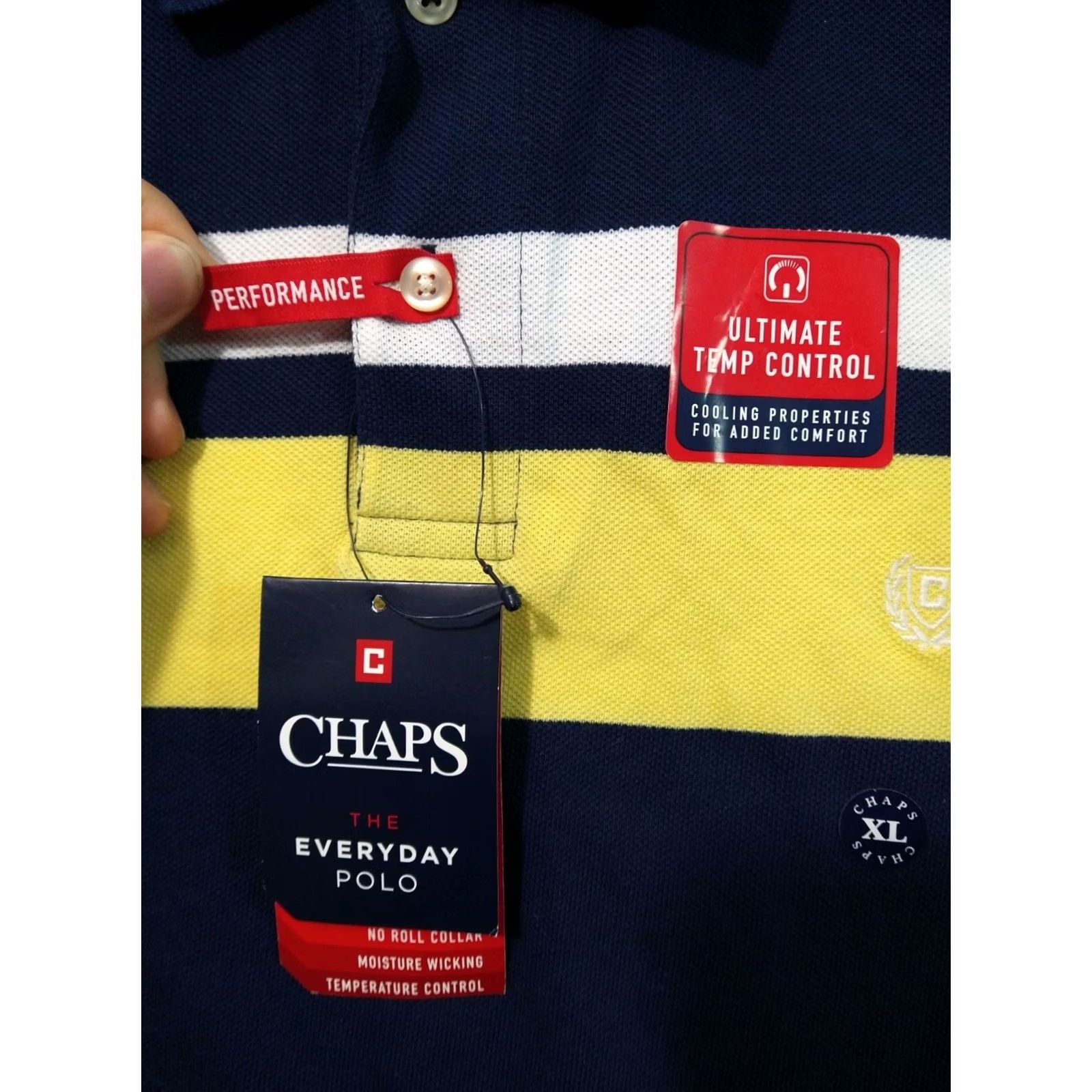 Chaps Chaps Polo Shirt XL Blue Cotton Striped Preppy Casual Short Sleeve Shirt Mens XS? Size US XL / EU 56 / 4 - 6 Thumbnail