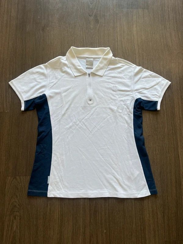 Nike Nike Sz S Tennis Cour 2001 Rare Polo Shirt Navy White Size S / US 4 / IT 40 - 1 Thumbnail