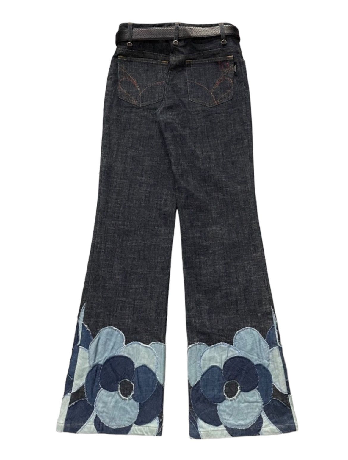 Hysteric Glamour × Tornado Mart Ingeborg Japan Hippies Flared Denim With Snake Belt Size US 27 - 3 Thumbnail