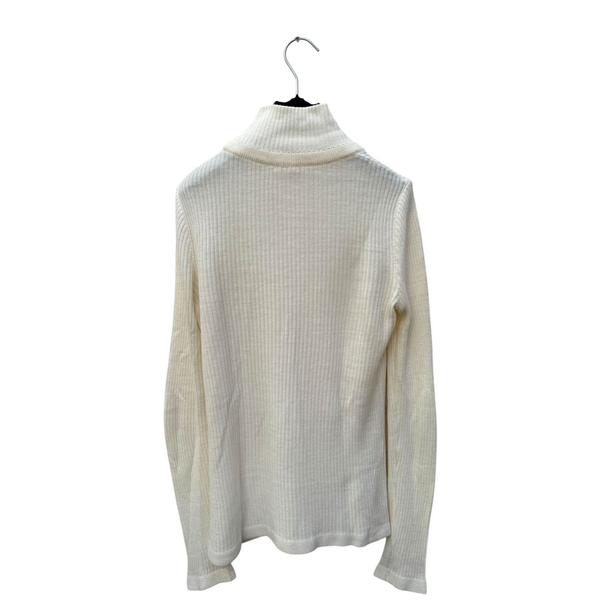 Courreges White Ribbed Knit Size M / US 6-8 / IT 42-44 - 3 Thumbnail