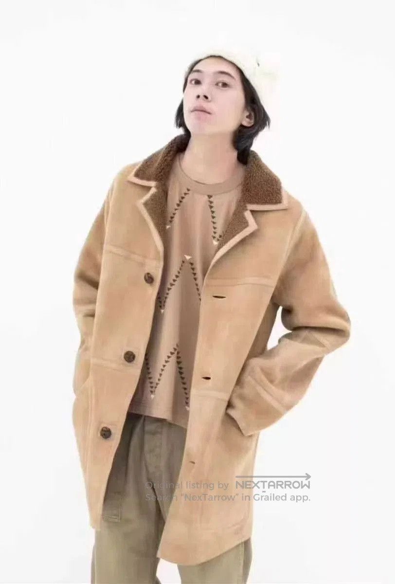 Visvim Black Suede Leather Trim Heavy Coat Size M. Size US M / EU 48-50 / 2 - 9 Thumbnail