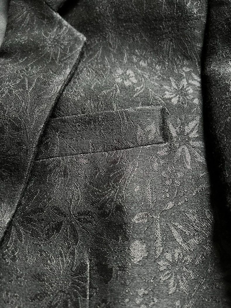 Saint Laurent Paris Saint laurent paris 20 Show Dark Jacquard blazer 2506-Nexta Size 48R - 2 Thumbnail