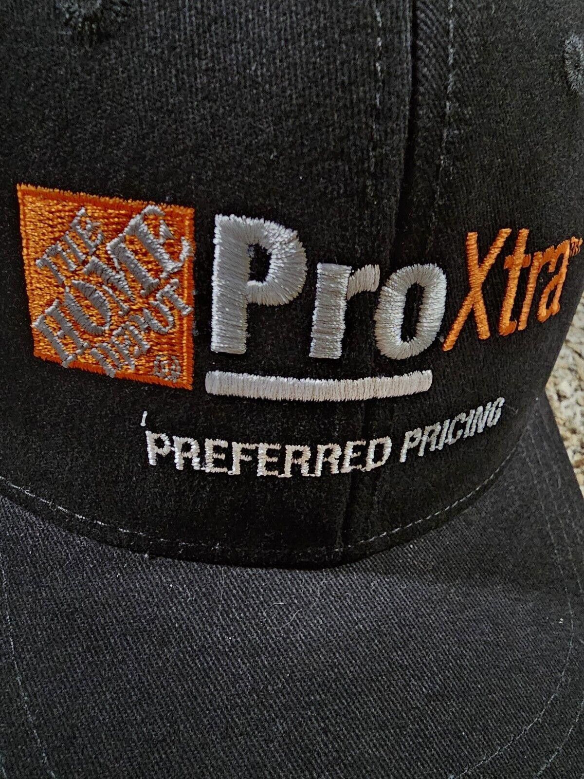 Designer Home Depot Pro XTRA Preferred Pricing Strapback Hat Black Size ONE SIZE - 3 Thumbnail