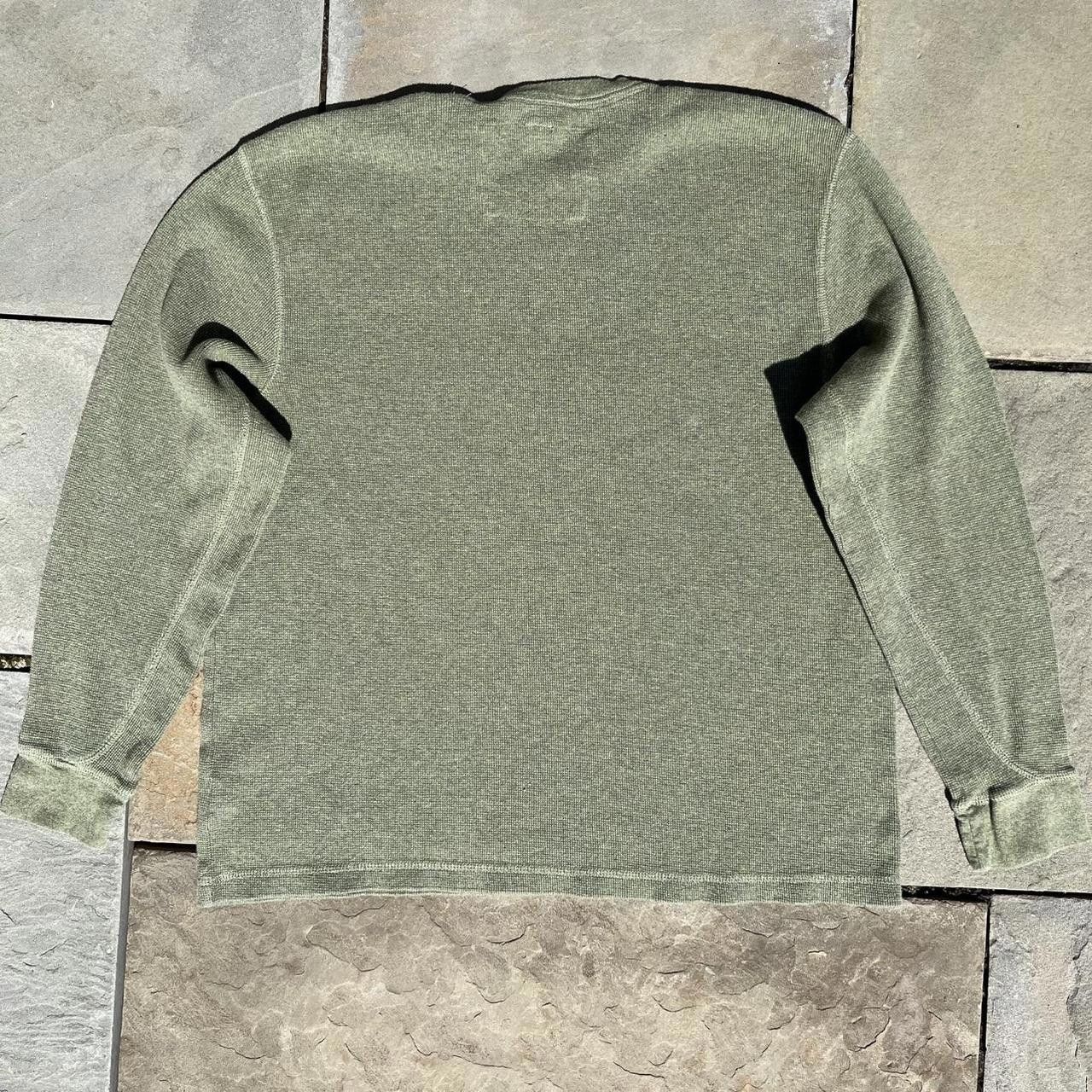 Old Navy Y2K 2006 Varied Green Heather Waffle Knit Thermal Size US XL / EU 56 / 4 - 5 Thumbnail