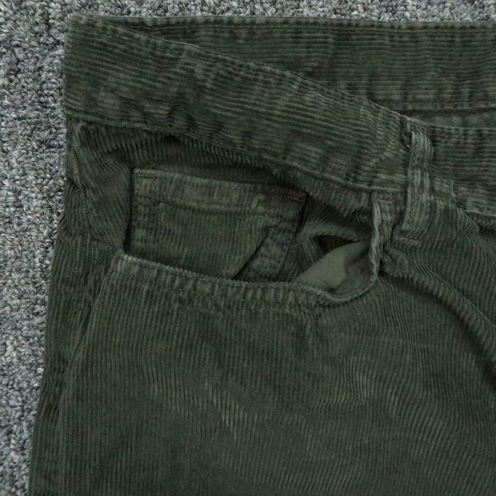 Sid Mashburn Sid Mashburn Green Corduroy Pants Mens 34x27 5 Pocket Flat Front Straight Cord Size US 34 / EU 50 - 3 Thumbnail
