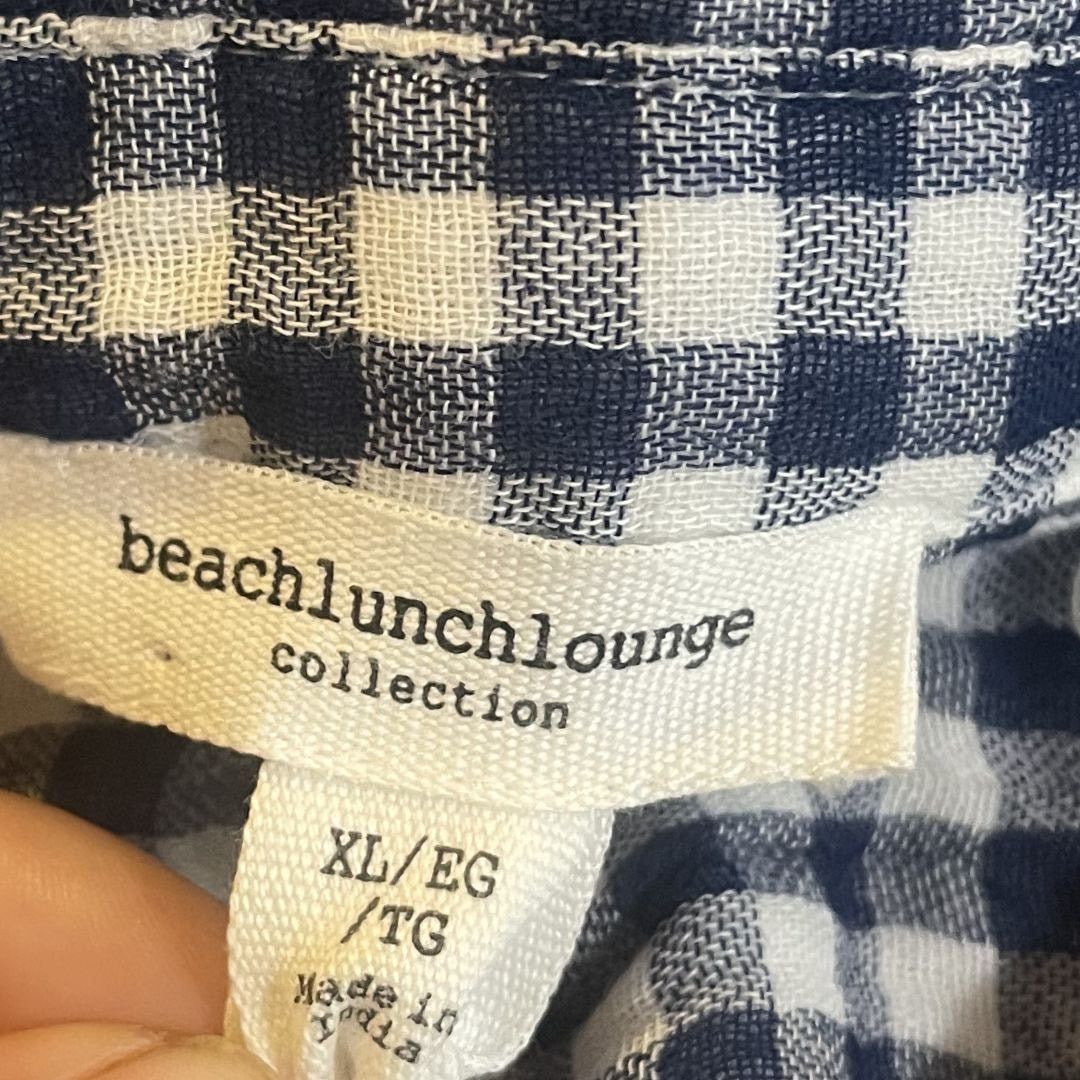Other Beachlunchlounge Rosie navy white gingham shirt Tie front Size XL / US 12-14 / IT 48-50 - 4 Thumbnail